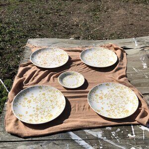 Sheffield Golden Meadow Ironstone Vintage Plates